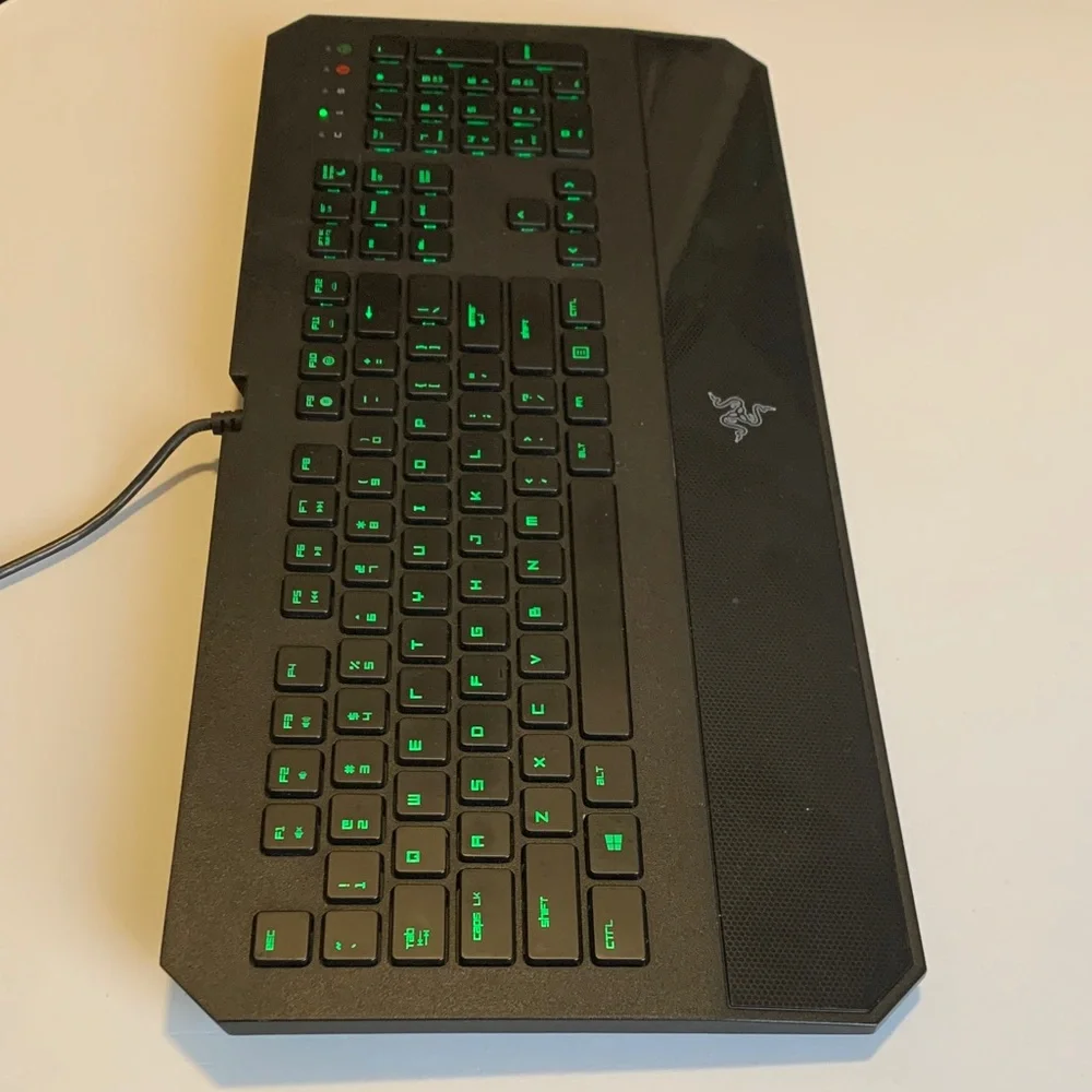 Wired Black Gaming Keyboard with Green Backlight